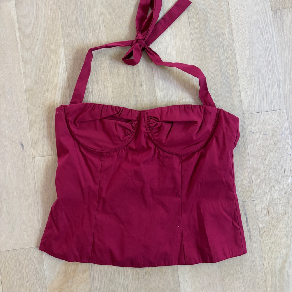 PEPPERMAYO red bustier top NWT